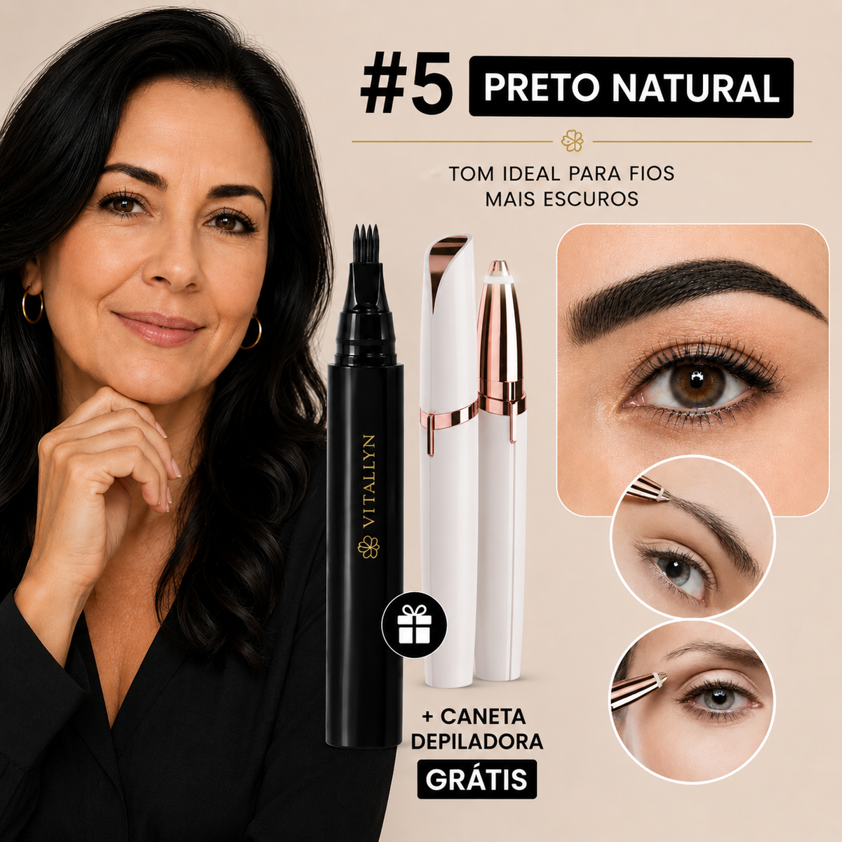 Caneta Micropigmentadora Vitallyn - COMPRE 1 E GANHE + 1 GRÁTIS