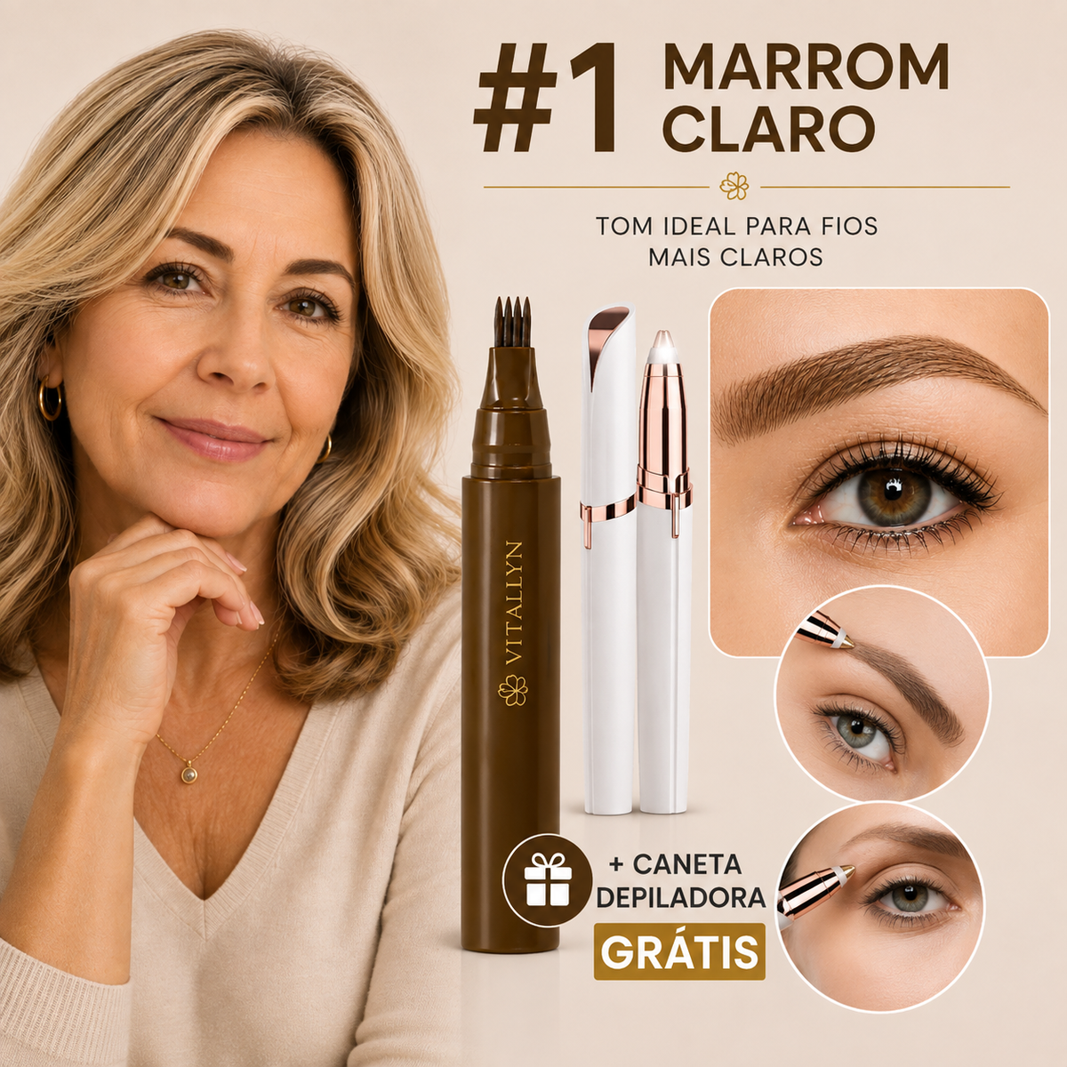 Caneta Micropigmentadora Vitallyn - COMPRE 1 E GANHE + 1 GRÁTIS