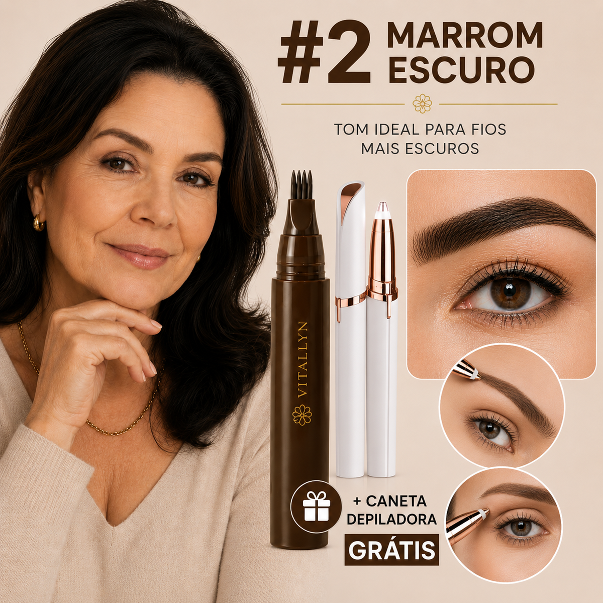 Caneta Micropigmentadora Vitallyn - COMPRE 1 E GANHE + 1 GRÁTIS