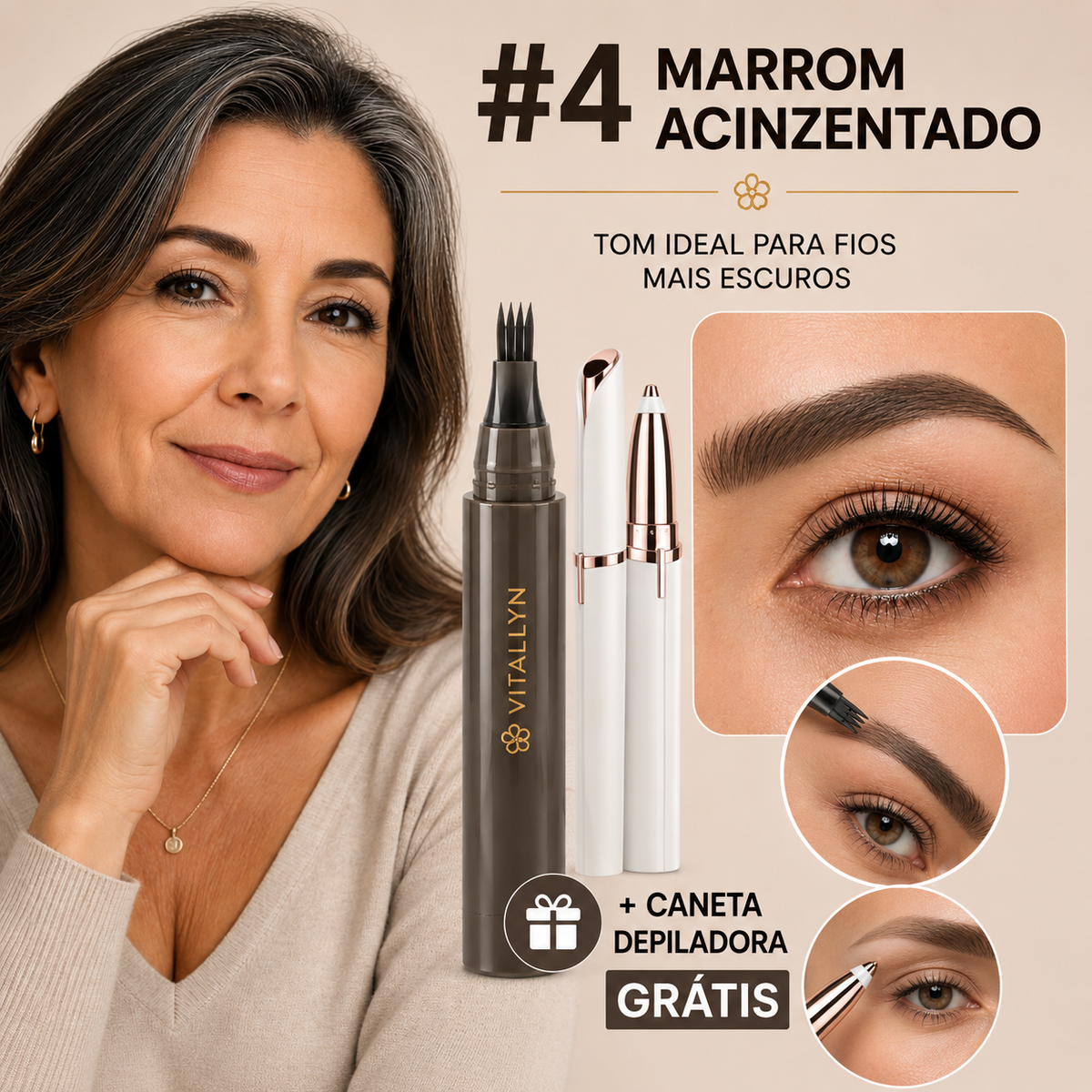 Caneta Micropigmentadora Vitallyn - COMPRE 1 E GANHE + 1 GRÁTIS