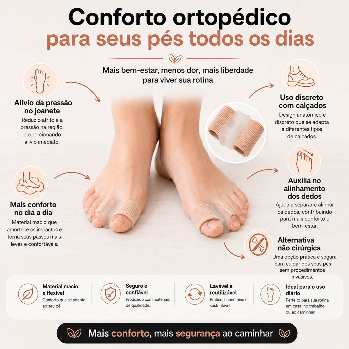 Vitallyn AlinhaPé™ – Protetor e Separador para Joanete