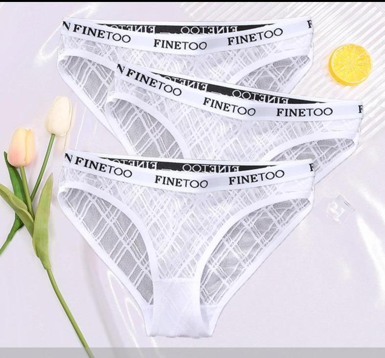 Calcinha de Renda transparente Kit 3PCS